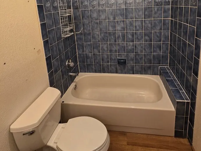 Tub-to-shower conversion, upstairs bath — Eagle River — before